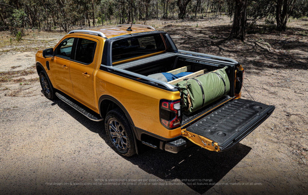 2022 Ford Ranger cargo tub
