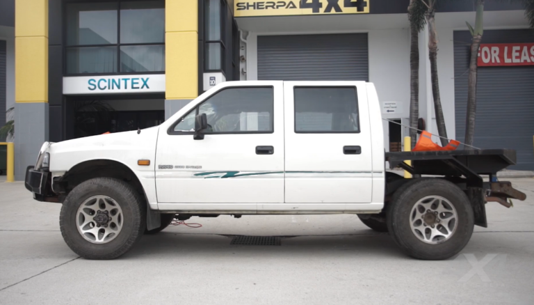 Winch crushes Holden Rodeo