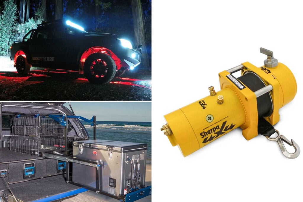 New 4x4 Gear Roadvision light bar MSA drawer Sherpa winch