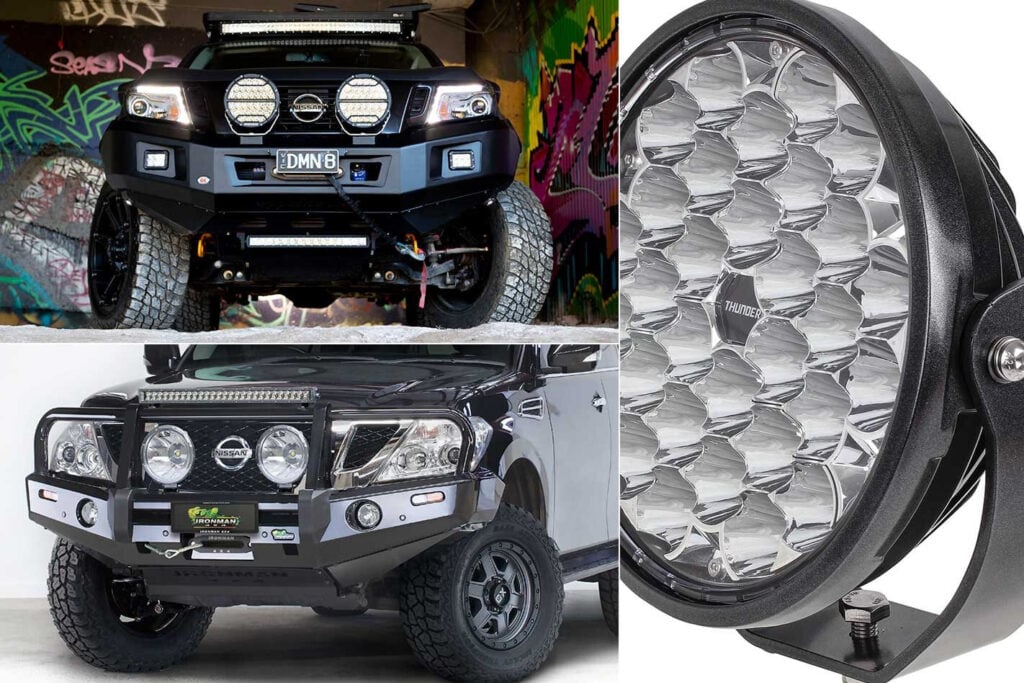 New 4x4 Gear Thunder LED driving light Opposite Lock Ironman 4x4 bullbars