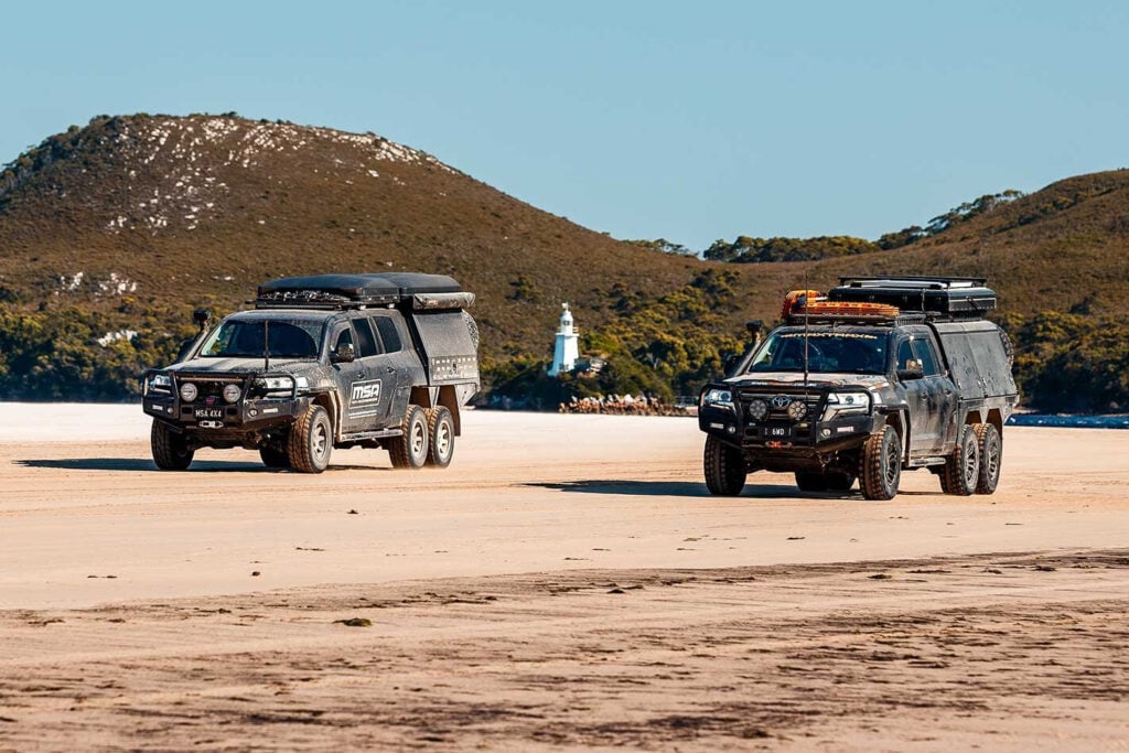 Two LC200 6x6s side-by-side