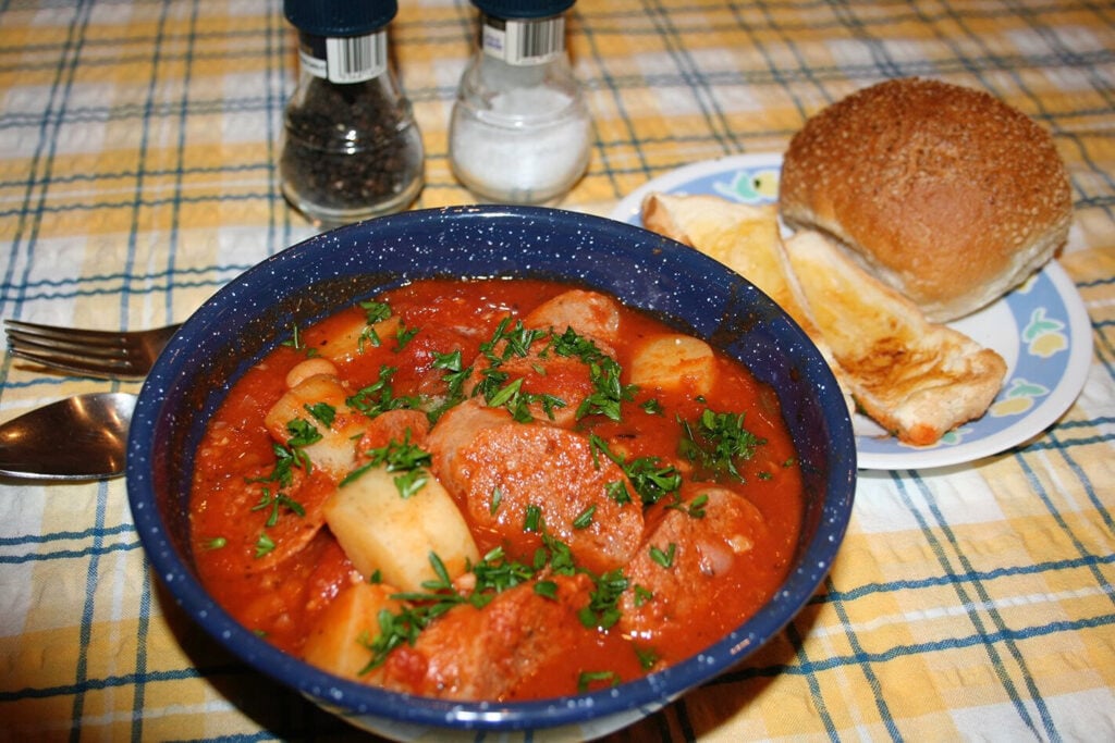Sausage Casserole dished