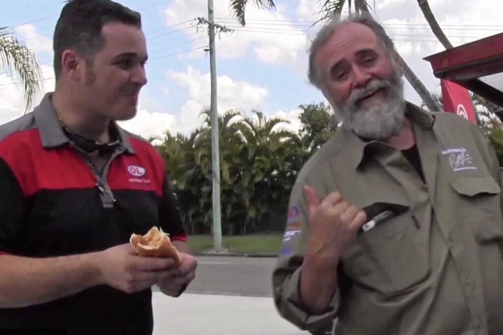 Bush cooking with Roothy: Kraut dogs