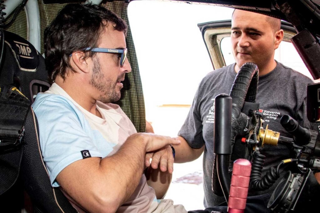 Fernando Alonso tests Toyota Gazoo Racing Dakar Hilux