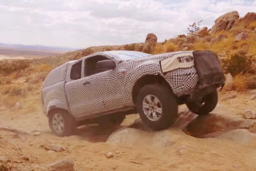 Ford Bronco SUV prototype testing off-road California