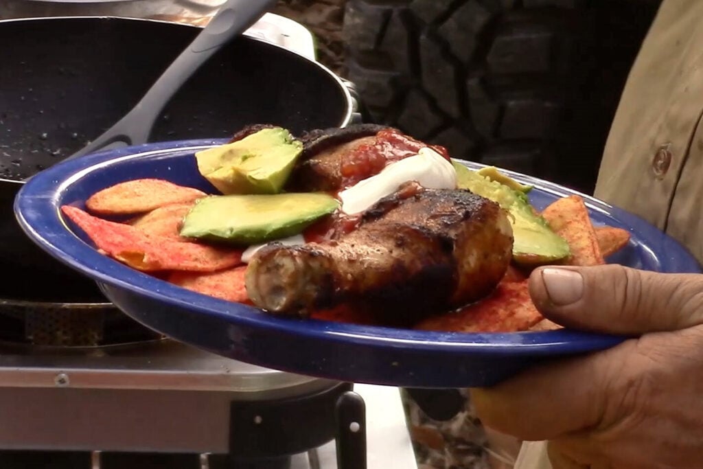 Bush cooking with Roothy: Chook Amigo