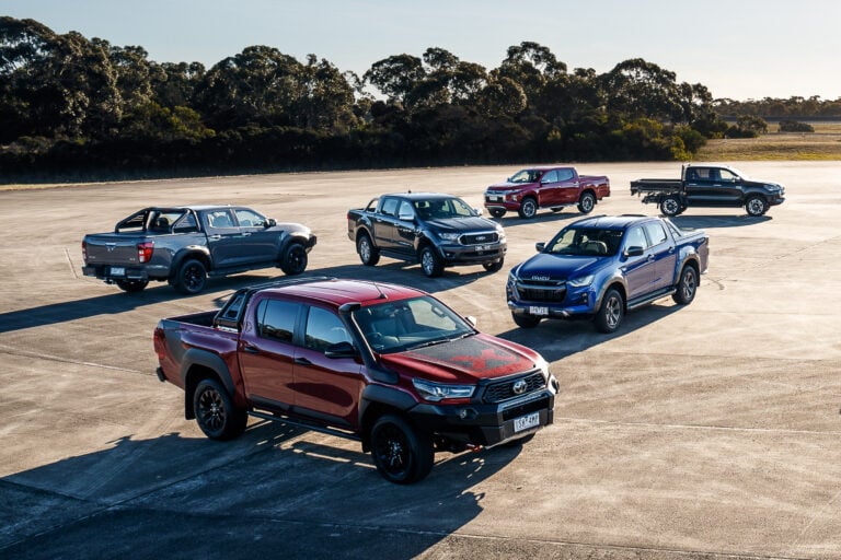 2021 Ford Ranger XLT vs Isuzu D-Max X-Terrain vs Mitsubishi Triton GLS vs Nissan Navara ST-X vs Toyota Hilux SR5 comparison