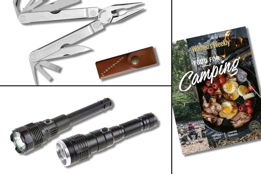 New 4x4 Gear Thunder torch Leatherman survival tool Camping cookbook