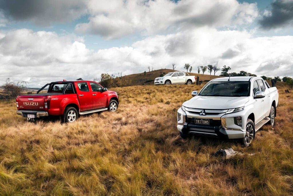2019 Mitsubishi Triton vs Isuzu D-Max vs Nissan Navara 4x4 comparison review