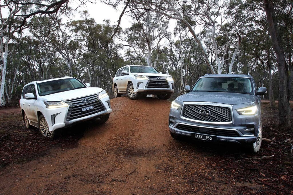 2018 Lexus 450d LX70 Infiniti QX80 4x4 comparison