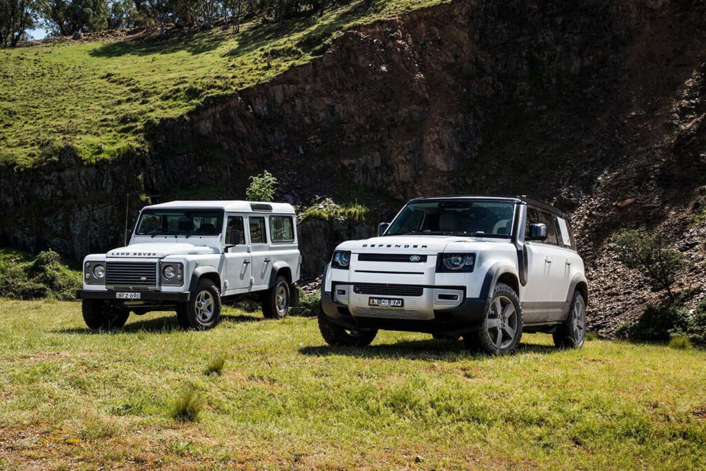 Old and new Defender