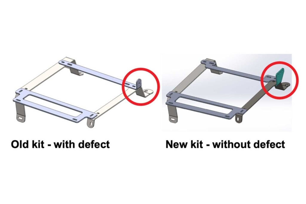 Huracan Fabrication seat adapter kit recall