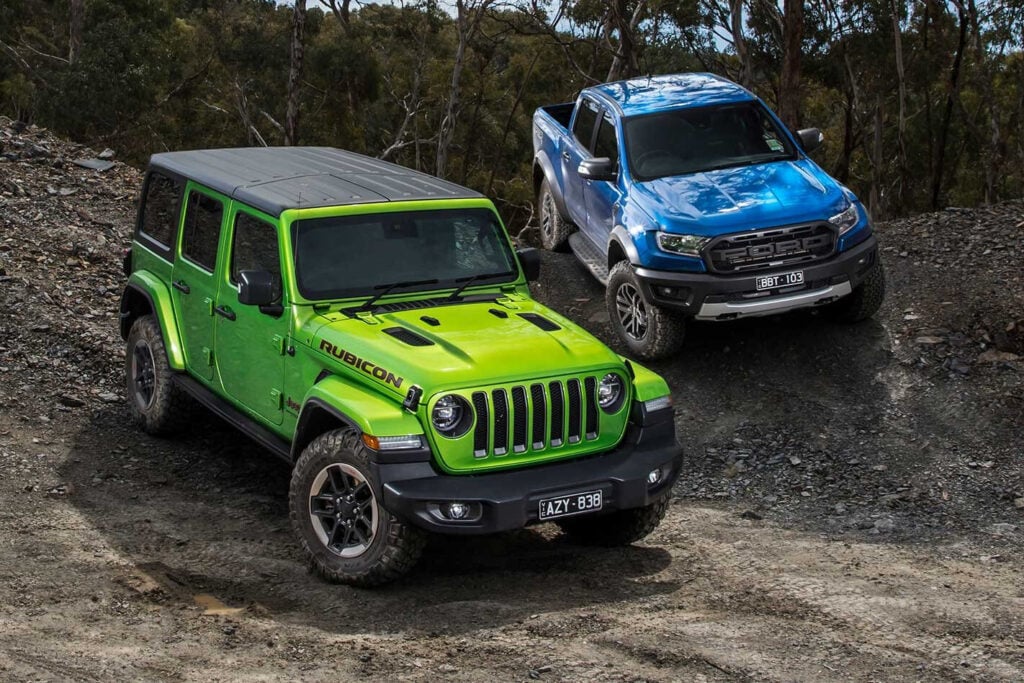 Ford Ranger Raptor vs Jeep Wrangler Rubicon comparison