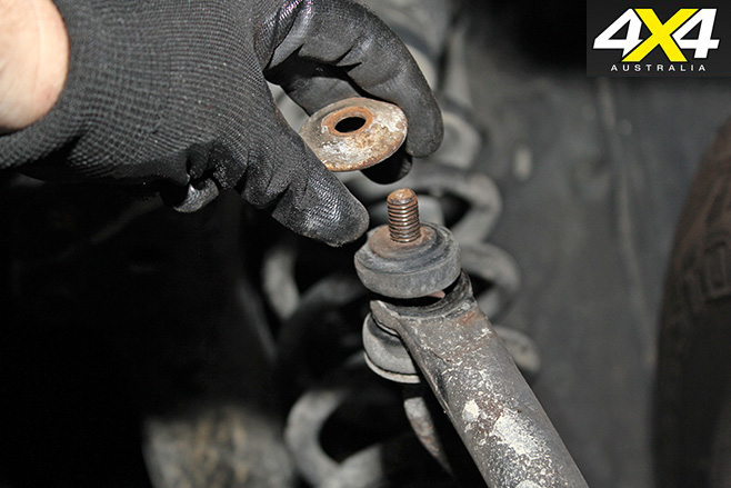 9 removing retainer grommet and sway bar