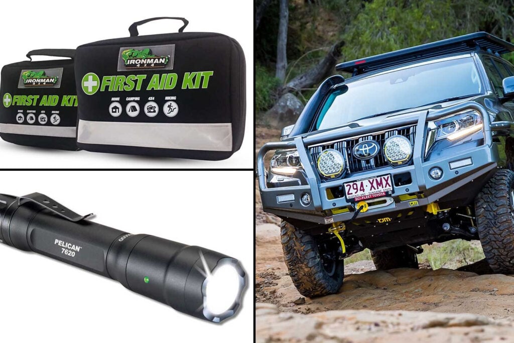 New 4x4 Gear TJM bullbar Ironman 4x4 first-aid Pelican torch