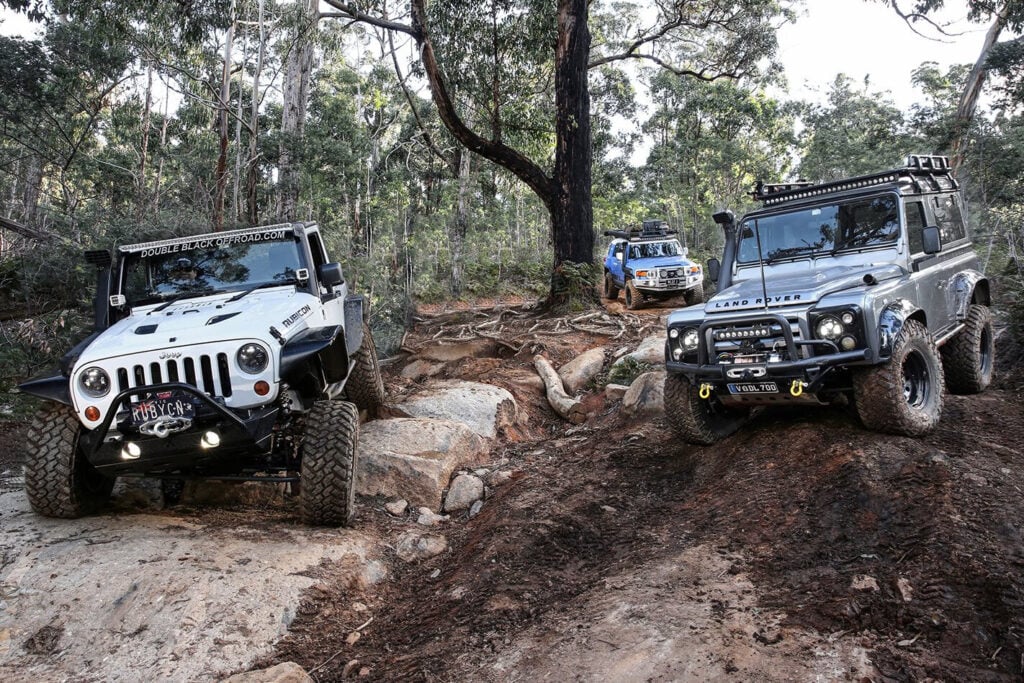 2013 Land Rover Defender v 2011 Toyota FJ v 2013 Jeep Wrangler