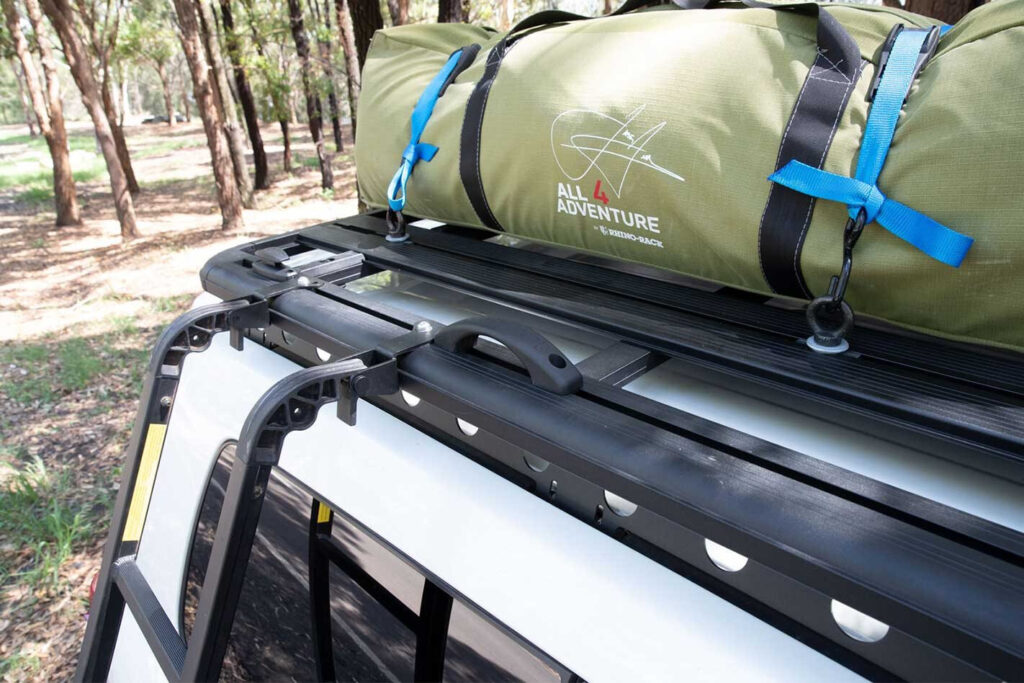 Yakima bike carrier and Rhino-Rack grab handles