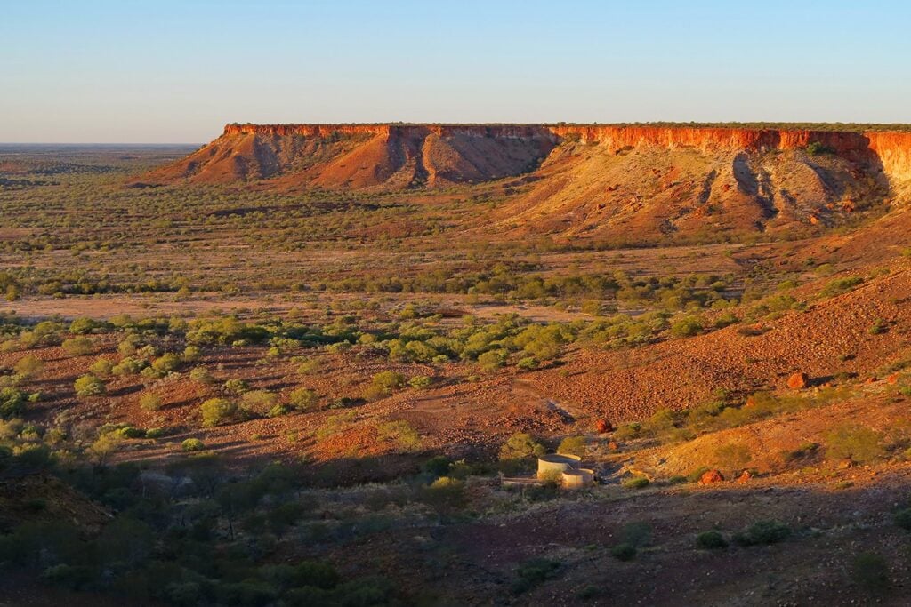 View from the top of the Kennedy Ranges
