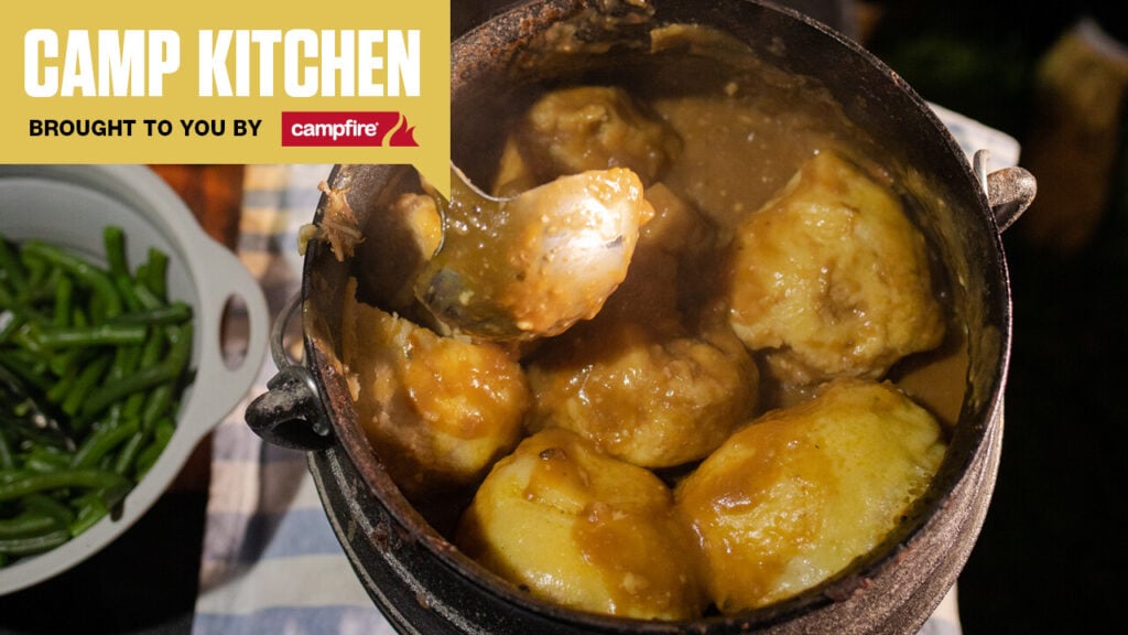 Camp Kitchen beef stew dumplings