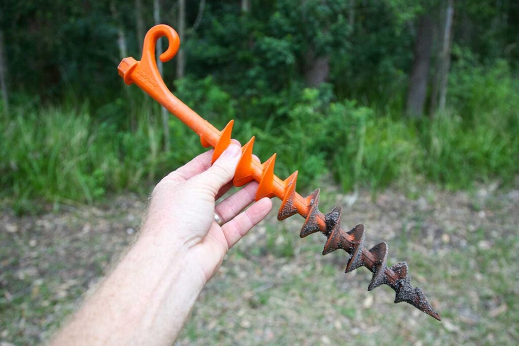 Ground Grabba tent peg screw product test