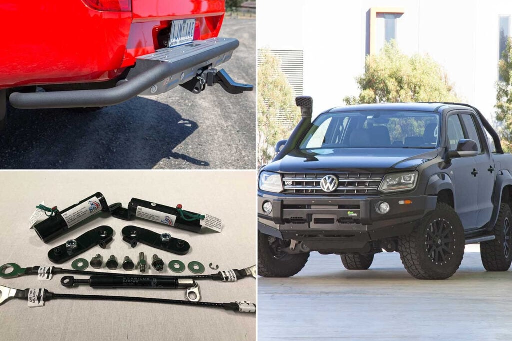 New 4x4 Gear Ironman bullbar ARB rear bar EZDown tailgate damper