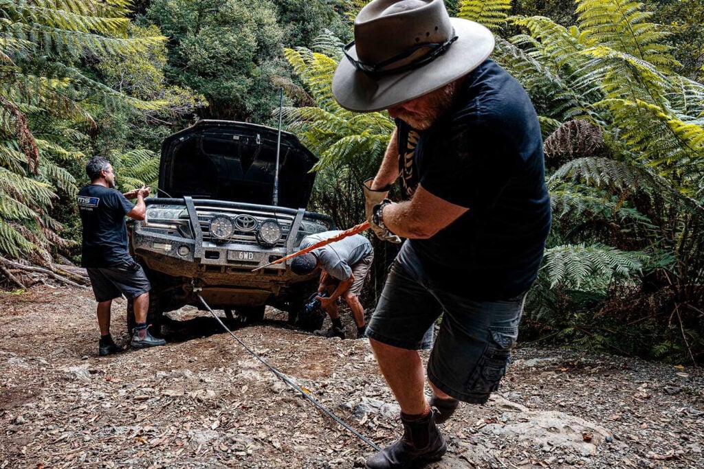Winch recovery in Tasmania