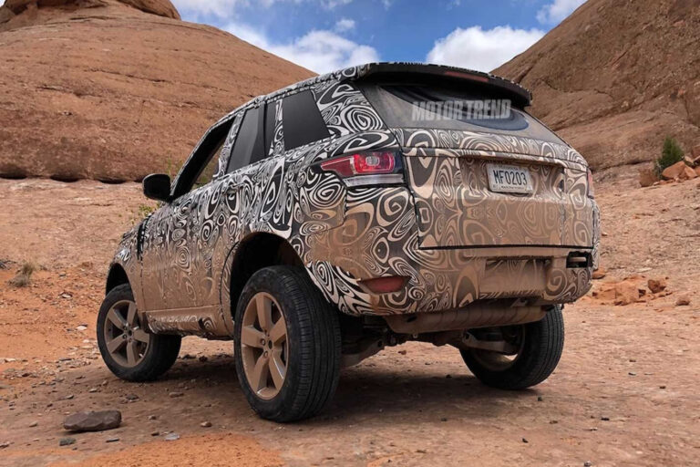 Suspension spy shots surface of 2020 Defender.