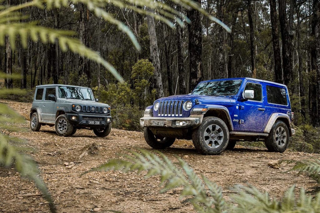 Suzuki Jimny vs Jeep Wrangler Overland comparison