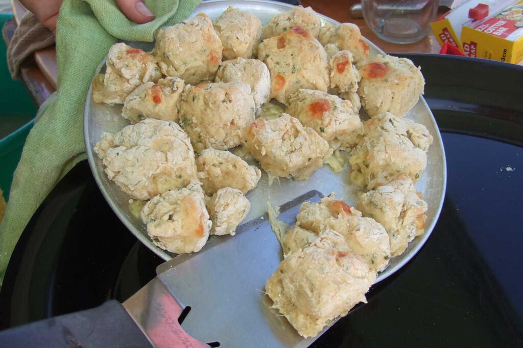 Recipe Delightful Cheesy Damper pieces