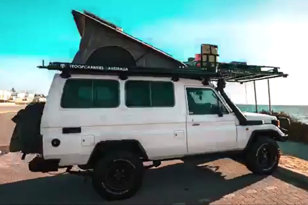 Toyota Troop Carrier displays its wares