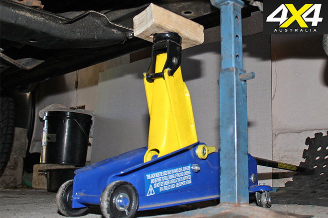 Step 2 jack up vehicle