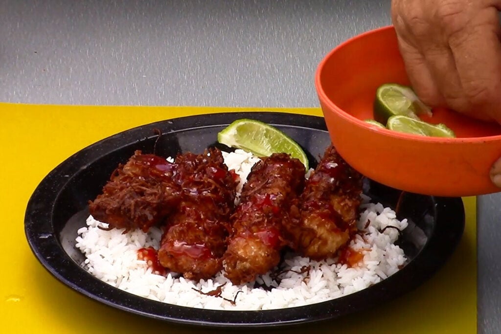 Bush cooking with Roothy: Coconut fish
