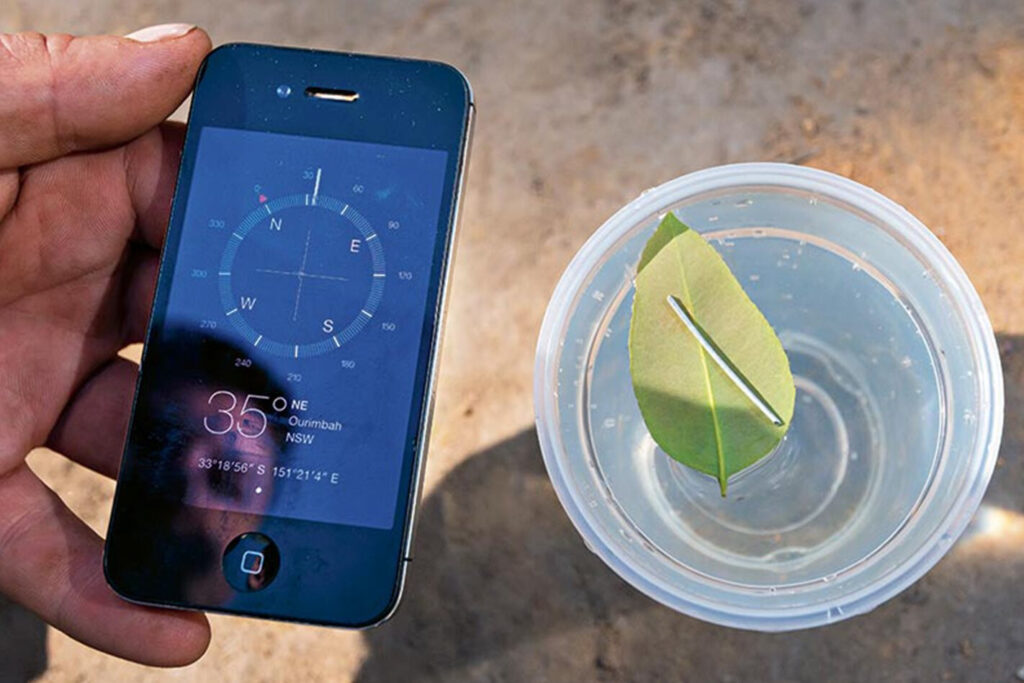 How to create a makeshift compass