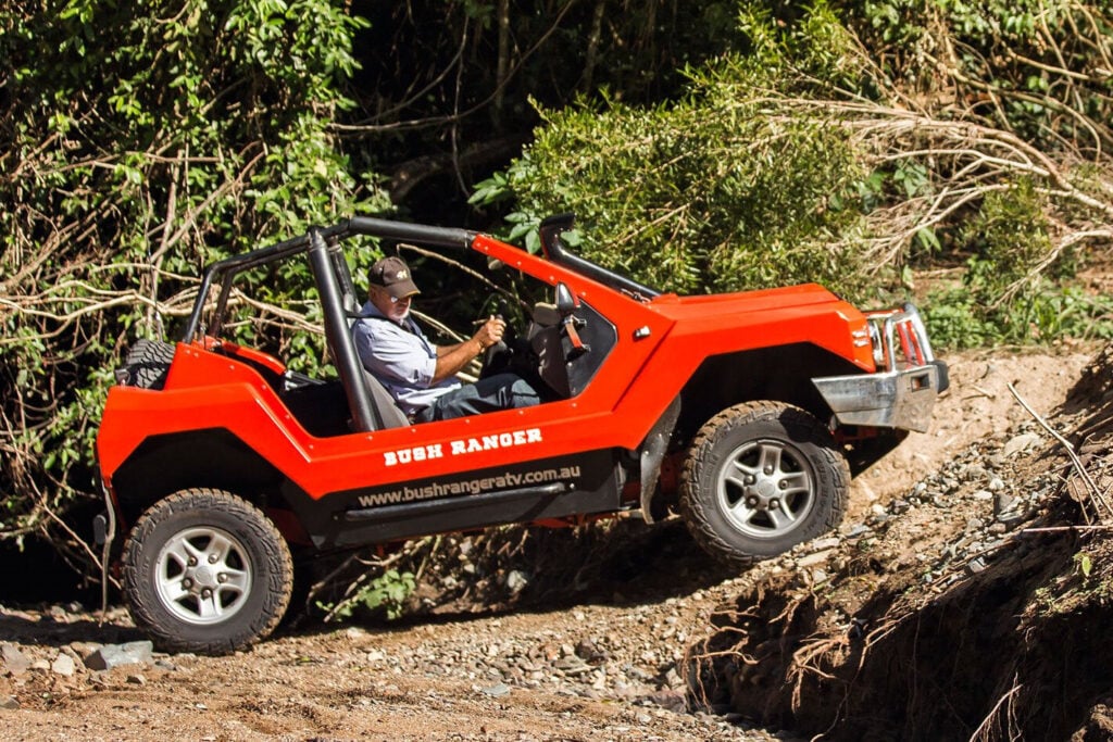 This Bush Ranger is a hot-rod off-roader built on a 1995 Land Rover Discovery chassis.