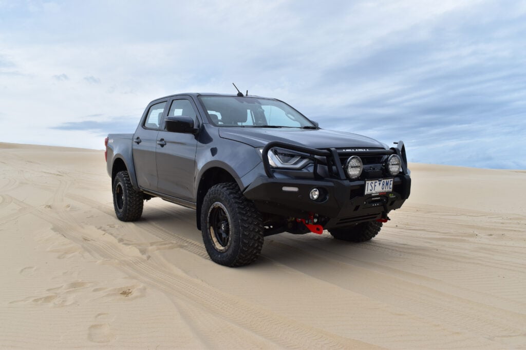 Isuzu D-MAX on Stockton Beach